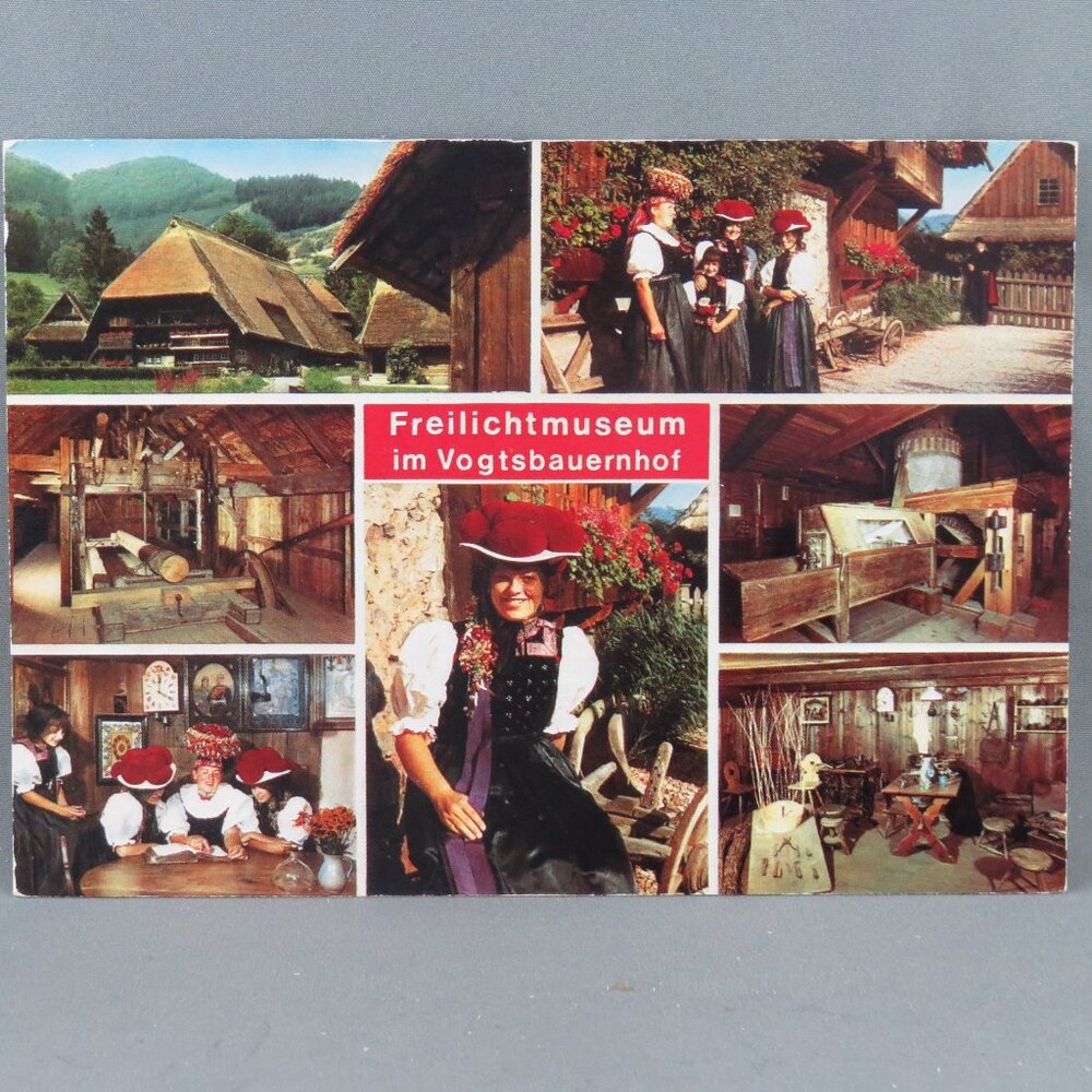 Share Vintage Postcard - Open Air Musuem of Vogtsbauernhof - Metz Tubingen